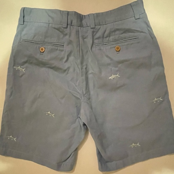 Men’s Light Blue Vineyard Vines Fish Embroidered Shorts Size 30 - Picture 8 of 10